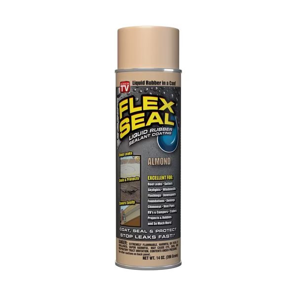 Family of Products  Almond Rubber Spray Sealant 14 oz, Flex Seal, Mfr#: FSTANR20