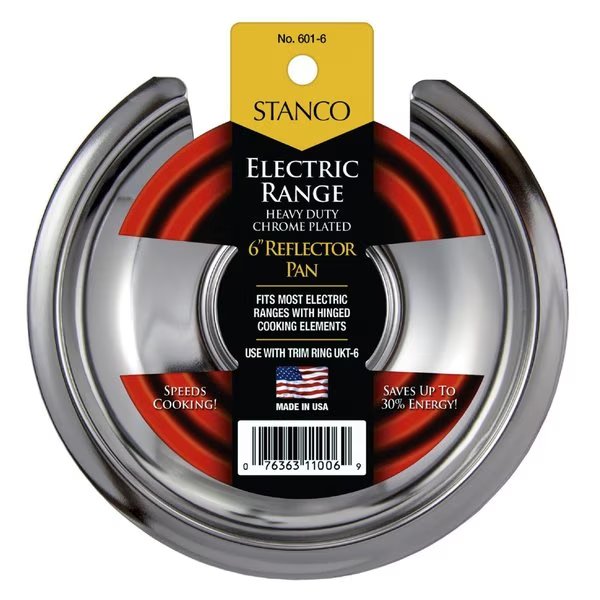 Steel Reflector Pan 6 in. W, Stanco, Mfr#: 601-6