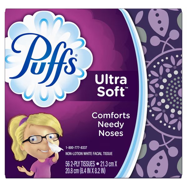 Puffs Sft&Strg 56Ct, Puffs, Mfr#: 037000350385