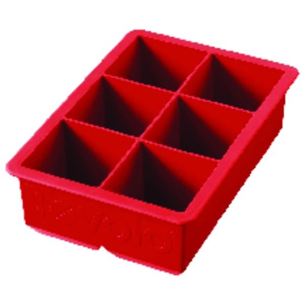 4.25 in. W X 6.25 in. L Candy Apple Red Silicone King Cube Ice Tray, Tovolo, Mfr#: 81-9110