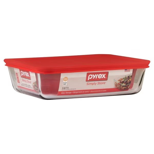 Simply Store 6 cups Clear Food Storage Container, Pyrex, Mfr#: 1069618