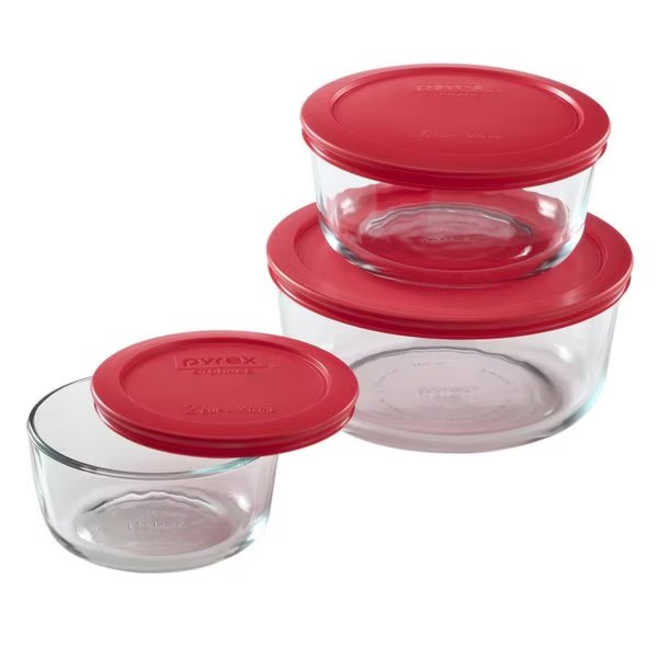 Clear Food Storage Container Set , 3PK, Pyrex, Mfr#: 1075458