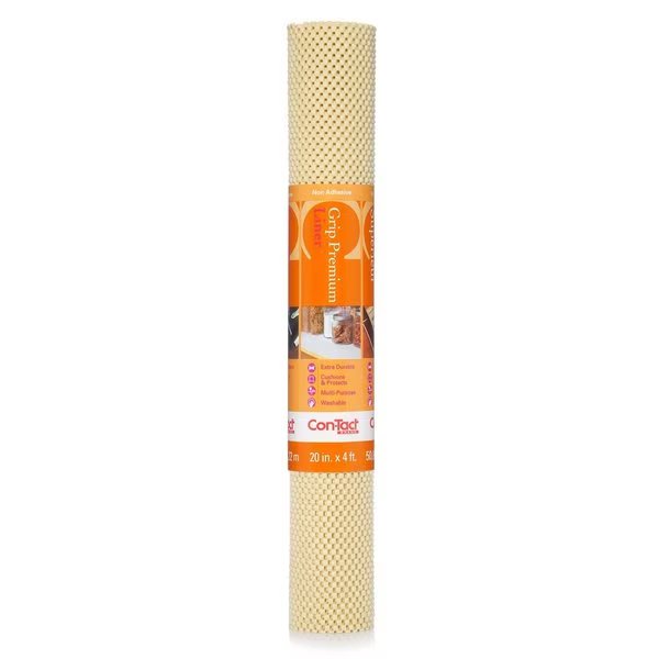 Con-Tact Grip Premium 4 ft. L X 20 in. W Almond Non-Adhesive Shelf Liner, Ecosmart, Mfr#: 04F-C6O54-06