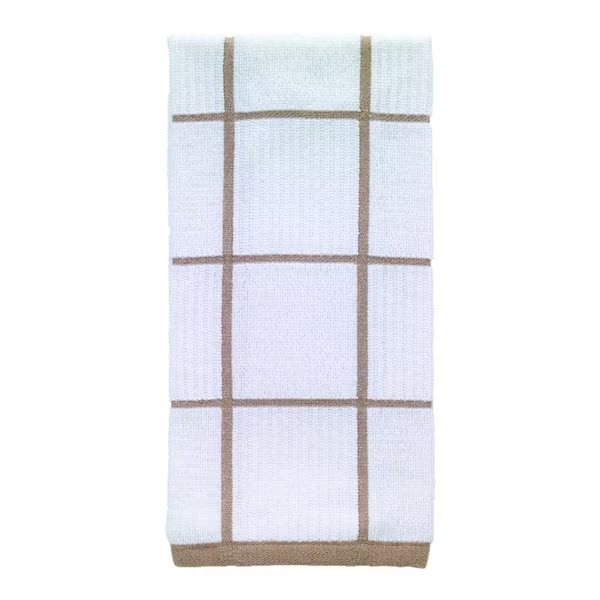 Sand Cotton Checked Parquet Kitchen Towel, T-Fal, Mfr#: 10159