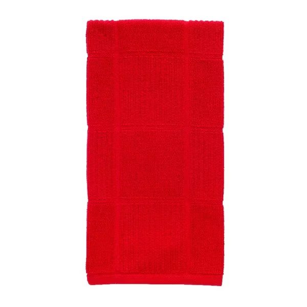 Red Cotton Checked Parquet Kitchen Towel, T-Fal, Mfr#: 10948