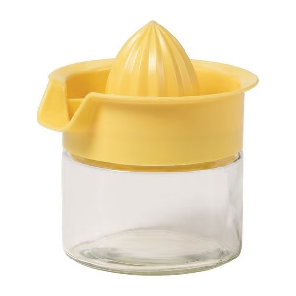5-1/4 in. W X 5-1/2 in. L Clear/Yellow Glass/Plastic Manual Juice Press 12 oz, Lifetime, Mfr#: 5078573