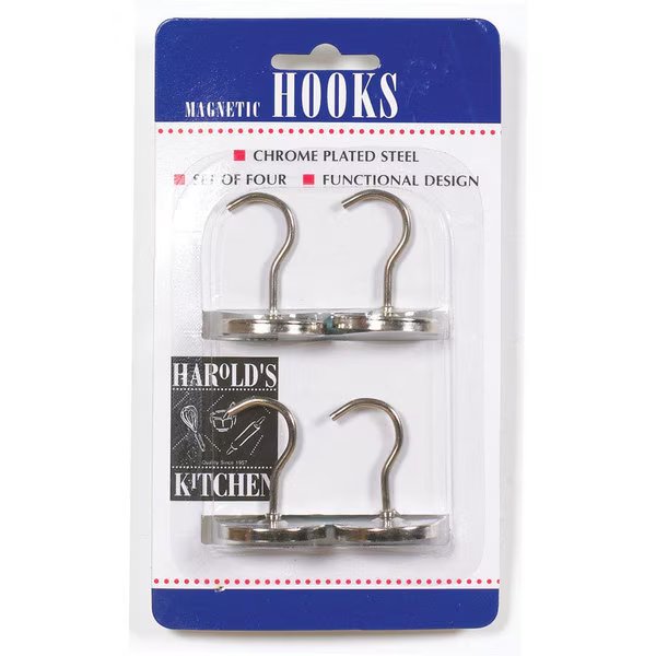 HOOK MAGNETIC 4PK, Harold Import Co, Mfr#: 43103