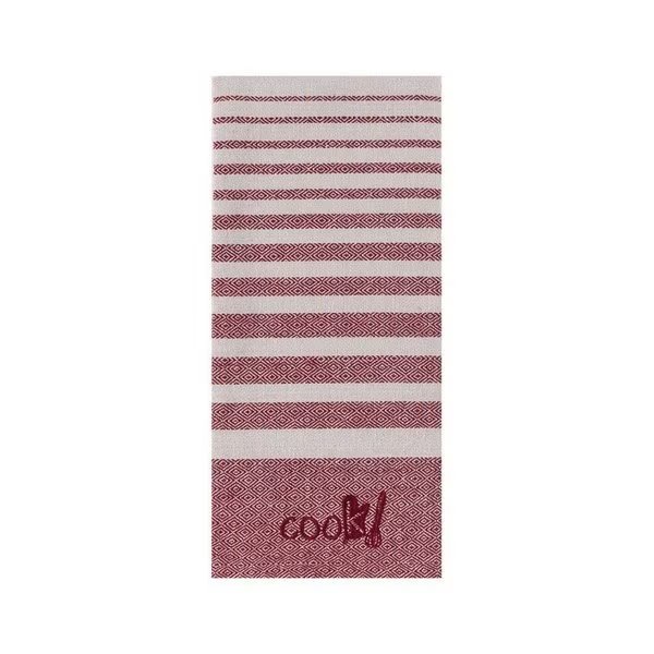 Cooks Kitchen Marsala Cotton Embroidered Tea Towel, Kay Dee, Mfr#: R3246