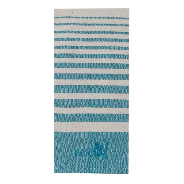 Cooks Kitchen Teal Cotton Cook Woven Tea Towel, Kay Dee, Mfr#: R3216