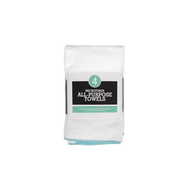 White Microfiber Solid Kitchen Towel , 4PK, Ritz, Mfr#: 90122
