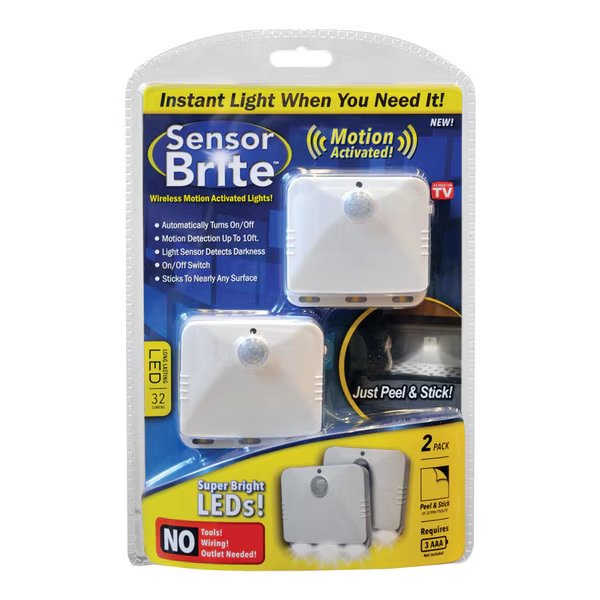 NIGHTLIGHT SENSR B/O 2PK, Sensor Brite, Mfr#: SBL-MC6