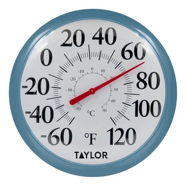 Taylor Big and Bold Bezel Dial Thermometer Plastic Teal 13.25 in., Houdini, Mfr#: 6700TE