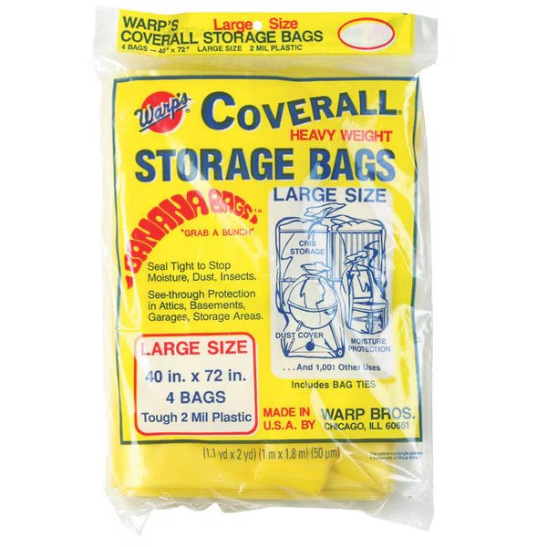 BAG STORAGE 40""X72"" PK4, Warps, Mfr#: CB-40