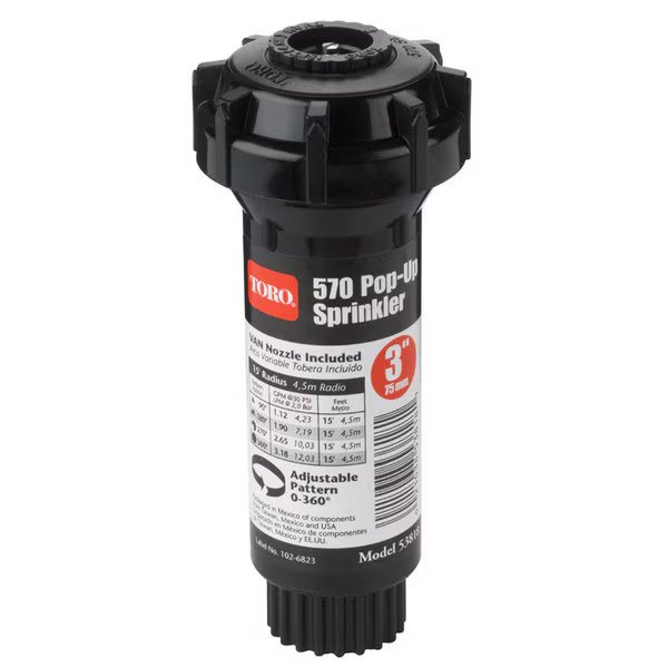 POPUP SPRINKLR ADJ 3"", Toro, Mfr#: 53818