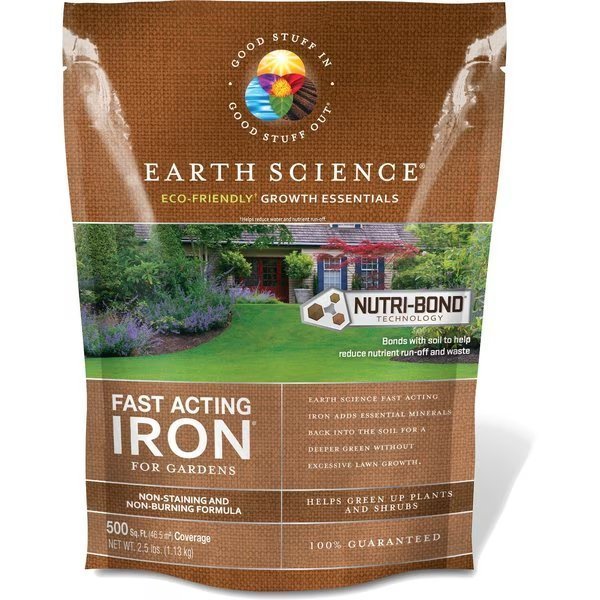 Growth Essentials Iron Treatment 500 sq ft 2.5 lb, Earth Science, Mfr#: 12134-6
