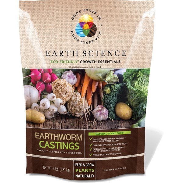 Growth Essentials Organic Earthworm Castings 4 lb, Earth Science, Mfr#: 12130-6
