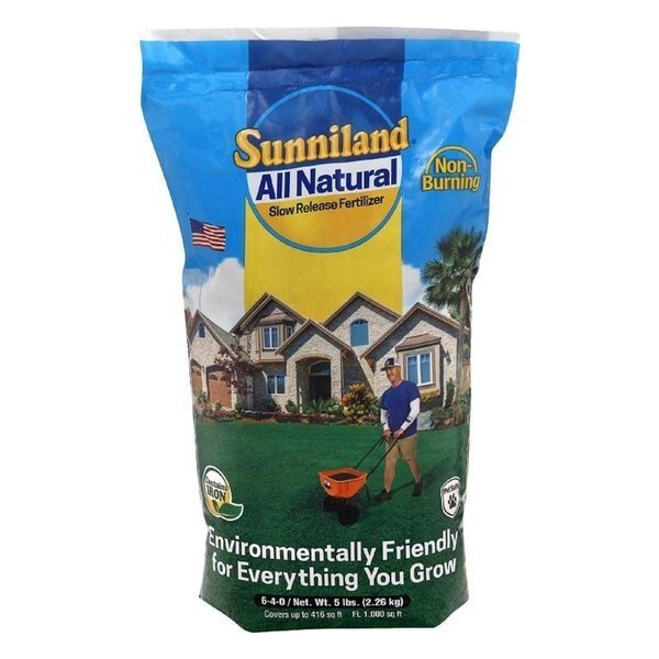 Slow-Release Nitrogen Lawn Fertilizer For All Grasses 416 sq ft, Sunniland, Mfr#: 124266