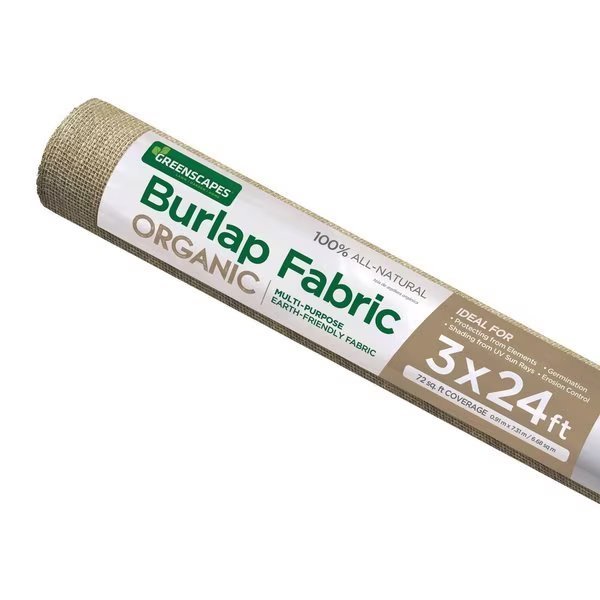 3 ft. W X 24 ft. L Burlap Landscape Fabric, Greenscapes, Mfr#: 46504