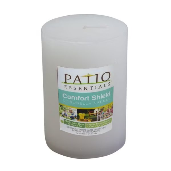 Citronella Pillar Candle For Mosquitoes/Other Flying Insects 8 oz, Patio Essentials, Mfr#: 01198
