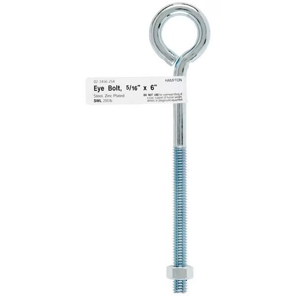 Eye Bolt 5/16", Steel, Zinc Plated, Hampton, Mfr#: 02-3456-254