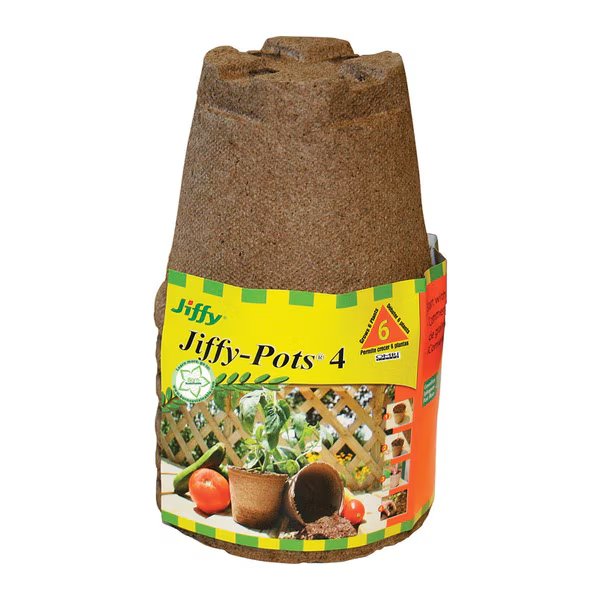 JIFFY POTS 4"" RND 6PK, Jiffy, Mfr#: JP406