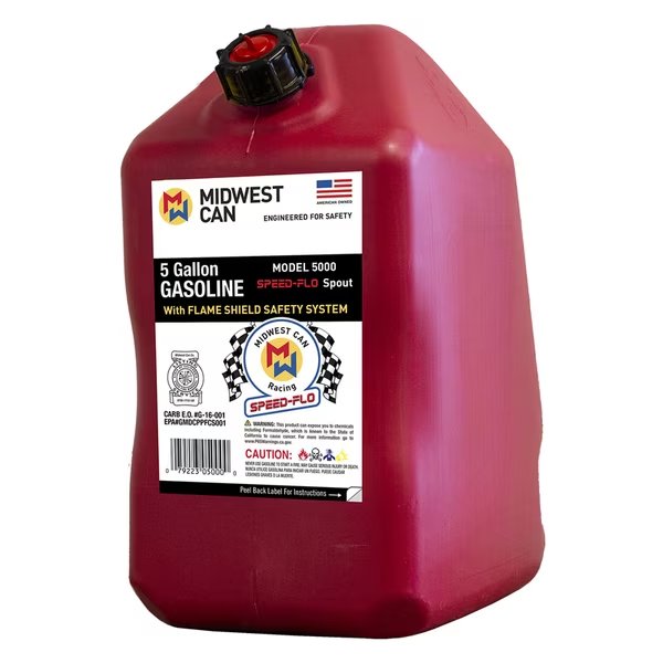Pro Line Gas Can 5Gl, Midwest Can, Mfr#: 5010