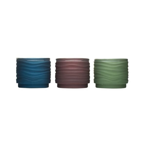 TIKI Assorted Lavish Woodland Scent Frosted Votive Candle 9 oz, Lamplight, Mfr#: 1417043