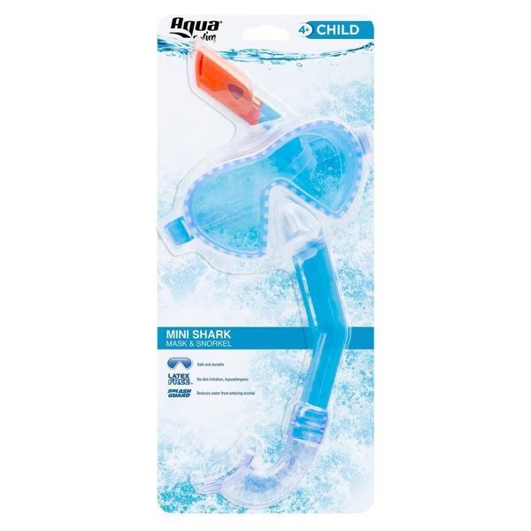Swim Mini Shark Assorted Child Mask/Snorkel, Aqua Leisure, Mfr#: AQK1597
