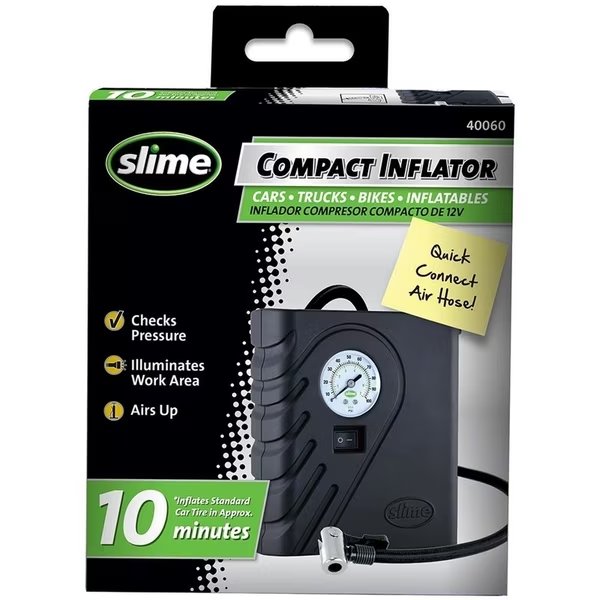 Inflator Compct 100Psi, Slime, Mfr#: 40060