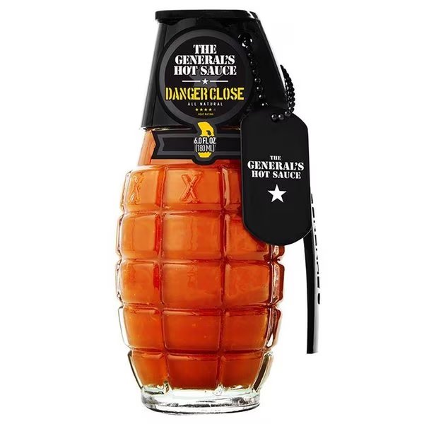 All Natural Danger Close Sauce 6 oz, The Generals Hot Sauce, Mfr#: 0311-027