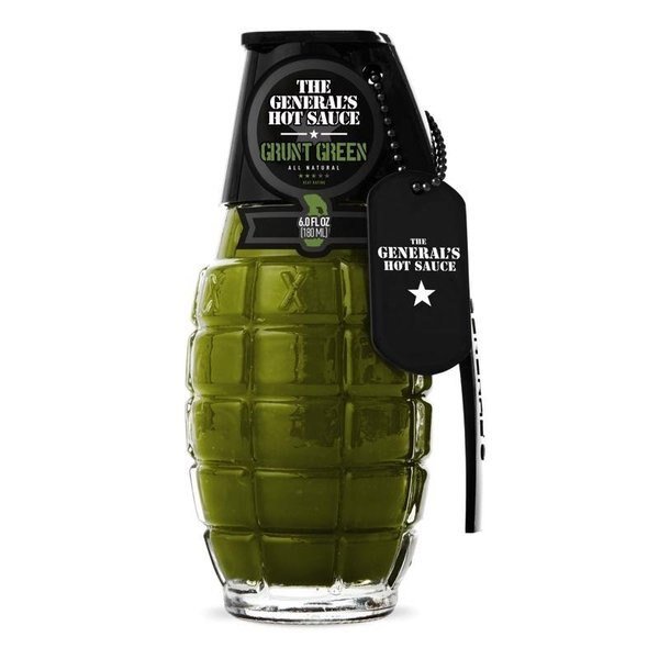 Grunt Green Sauce 6 oz, The Generals Hot Sauce, Mfr#: 0311-002