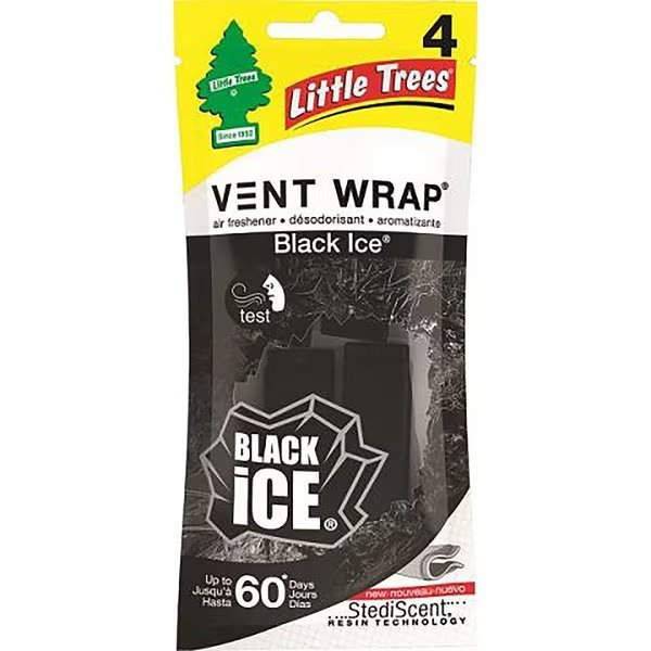 Vent Wrap Black Ice Scent Car Air Freshener 4 oz Solid , 4PK, Little Trees, Mfr#: CTK-52731-24