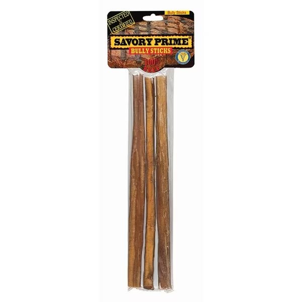 BULLY STICK BEEF 9"" 3PK, Savory Prime, Mfr#: 313