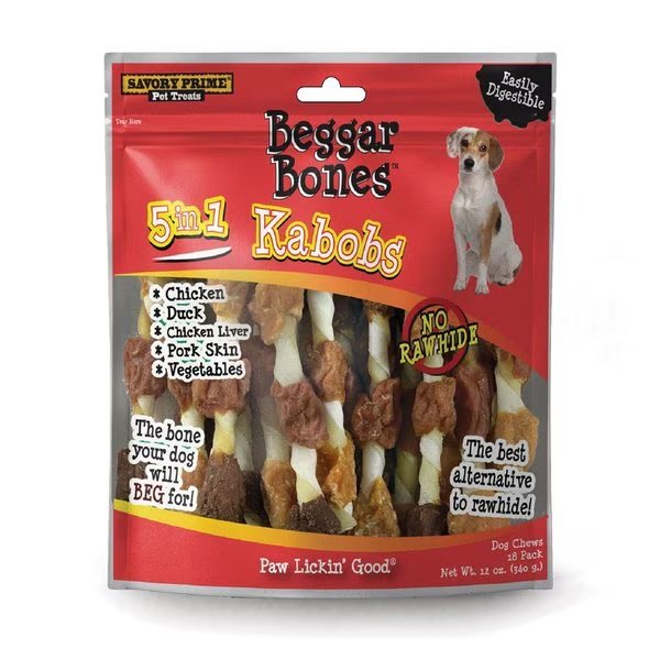 DOG TREATS KABOBS 18PK, Savory Prime, Mfr#: 364
