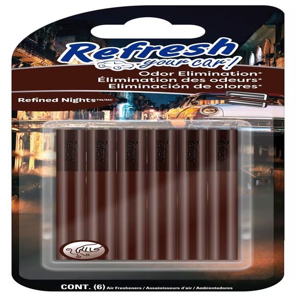 Refresh Your Car! Refined Nights Scent Car Vent Clip Solid 6 pk, 6PK, Refresh Your Car, Mfr#: RHZ255-6AME