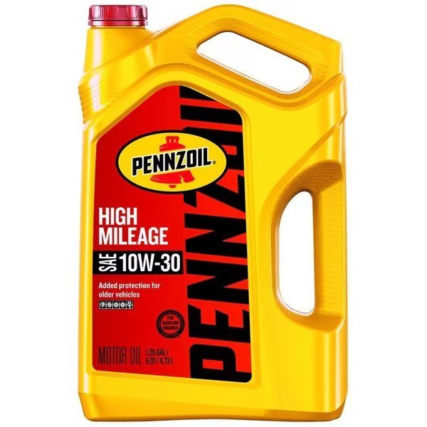 Pennzoil High Mileage 10W-30 Gasoline Conventional Motor Oil 5 qt 1 pk, Quaker State, Mfr#: 550045205