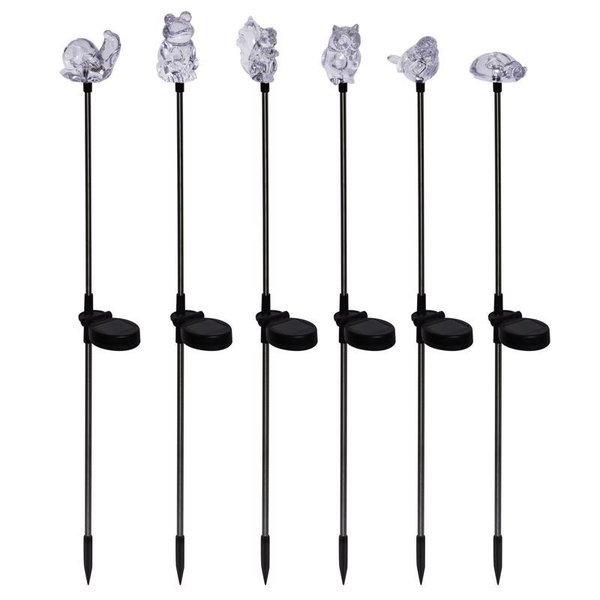 Clear Acrylic/Metal Garden Friends Solar Garden Stake, 20PK, Alpine, Mfr#: RGG534ABB-CC-TM