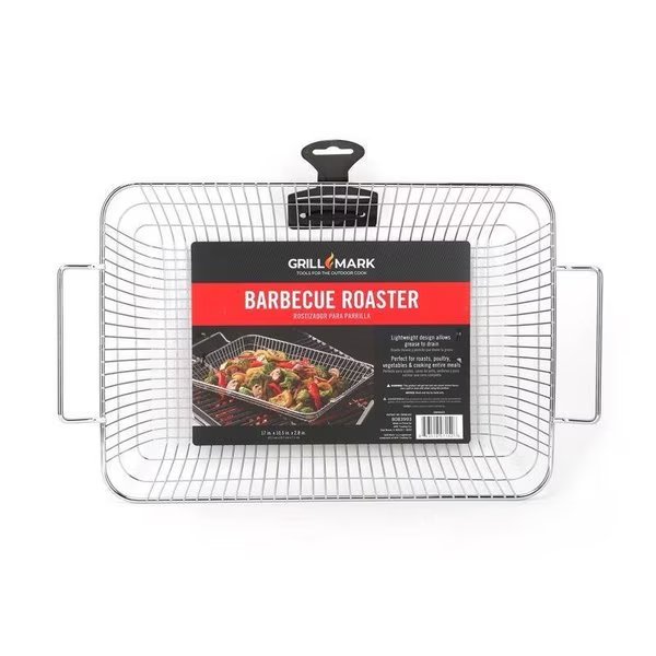 Grill Mark Steel Roasting Basket 16.7 in. L X 10.5 in. W 1 pk, Mr. Bar-B-Q, Mfr#: 06816ACE