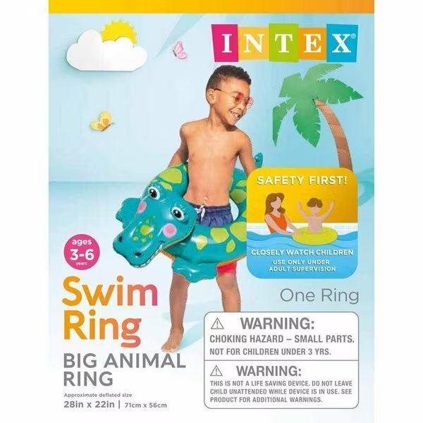 Multicolored Vinyl Inflatable Llama/Unicorn/Crocodile Pool Float, Intex, Mfr#: 58221EP