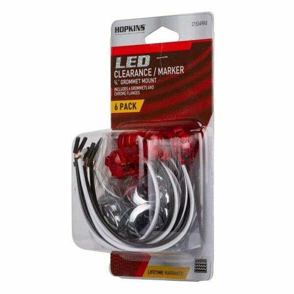 LED LIGHT MOUNTG RND RED, Hopkins, Mfr#: C1534RK6