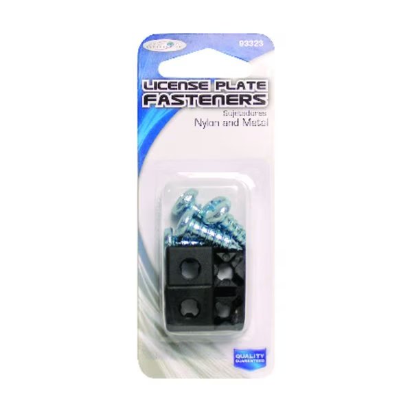 Black/Silver Metal/Nylon License Plate Fasteners, Custom Accessories, Mfr#: 93323