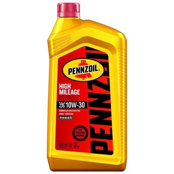 Pennzoil High Mileage 10W-30 4-Cycle Synthetic Motor Oil 1 qt 1 pk, Quaker State, Mfr#: 550022812
