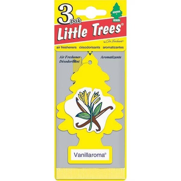 Yellow Car Air Freshener 3 pk, Little Trees, Mfr#: U3S-32005