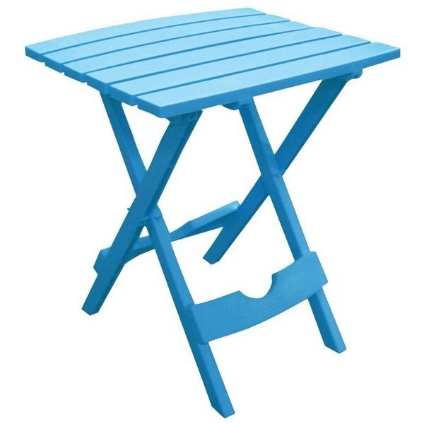 Adams Quik-Fold Pool Blue Rectangular Resin Folding Side Table, Fall Show, Mfr#: 8510-21-3734