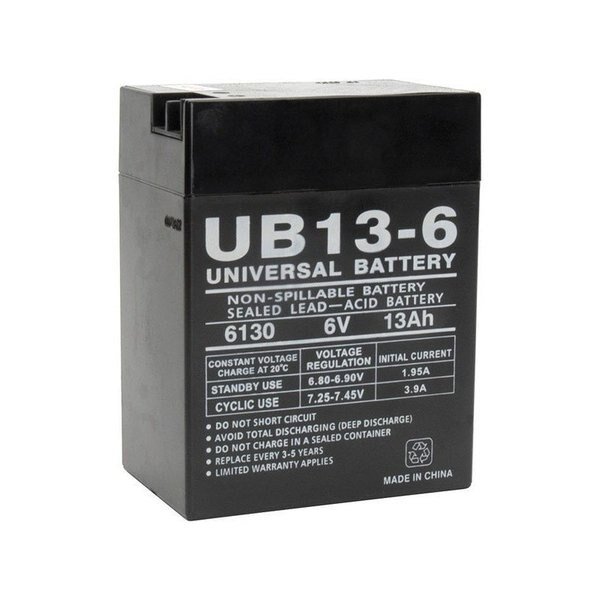 13  6 V Lead Acid Automotive Battery, Upg, Mfr#: 86452