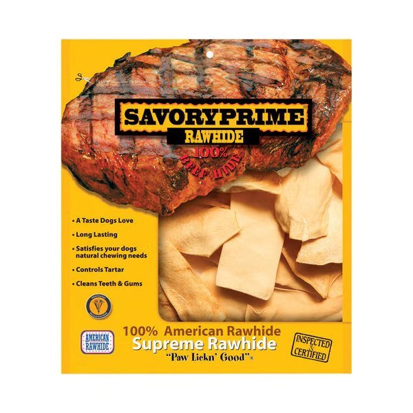 RAWHIDE CHIPS CHIKEN 1LB, Savory Prime, Mfr#: 046