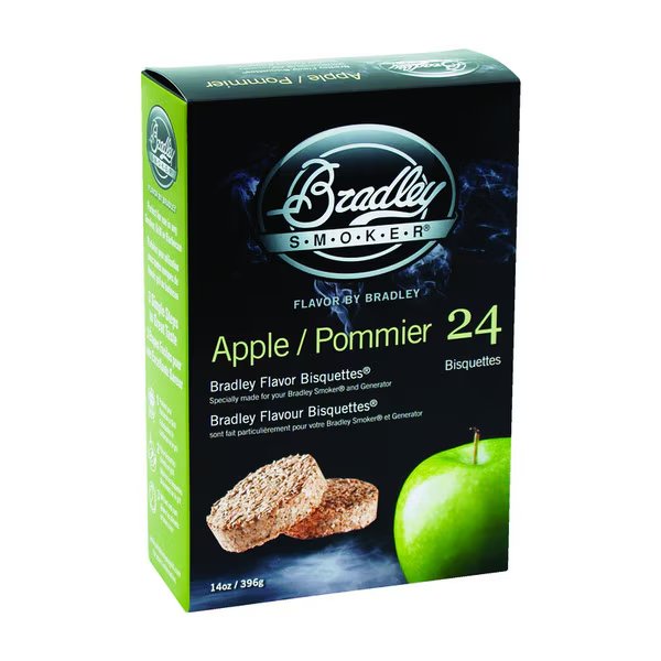 APPLE BISQUETTES 24PK, Bradley Smoker, Mfr#: BTAP24
