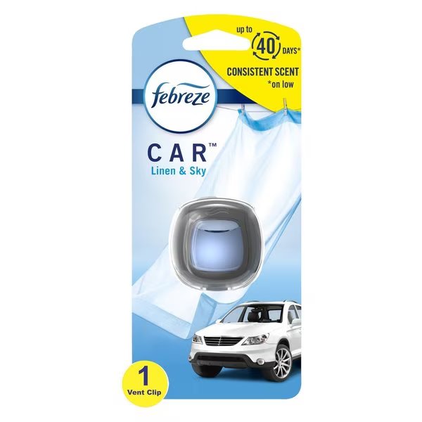 Car Linen and Sky Scent Car Air Freshener 0.06 oz Liquid, Febreze, Mfr#: 037000811138