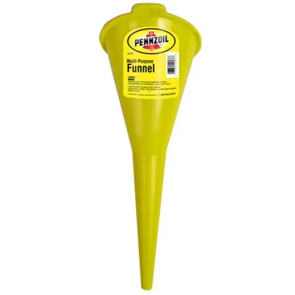 Pennzoil Yellow 15.3 in. H Polypropylene Funnel, Custom Accessories, Mfr#: 31177