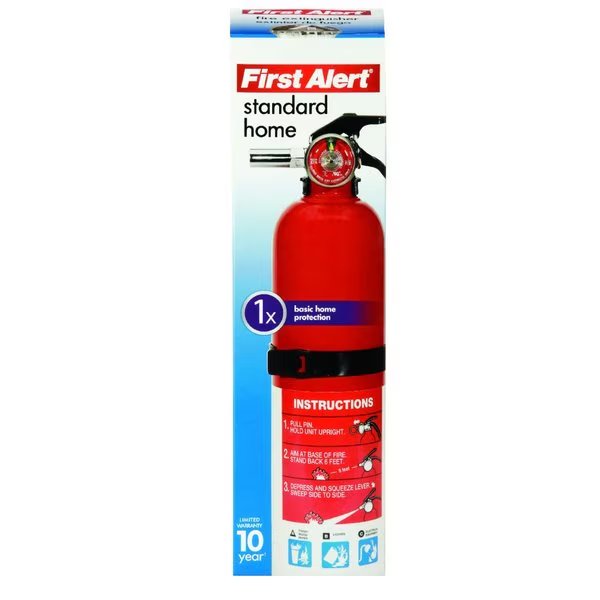 2-1/2 lb Fire Extinguisher For Household OSHA/US Coast Guard Agency Approval, First Alert, Mfr#: HOME1